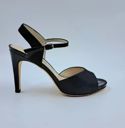 SANDALI IN TESSUTO LUX NERO