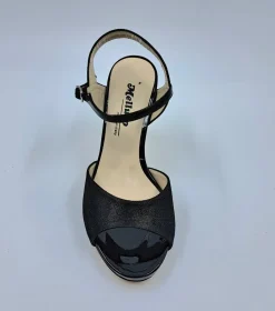 SANDALI IN TESSUTO LUX NERO