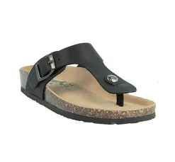 SANDALI INFRADITO PELLE NERA