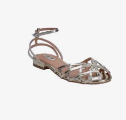 SANDALI JULIETTE FASCE PELLE ARGENTO