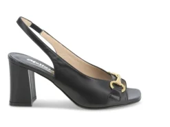 SANDALI LENA PELLE NERA