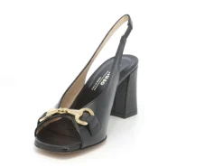 SANDALI LENA PELLE NERA