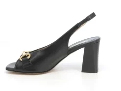 SANDALI LENA PELLE NERA