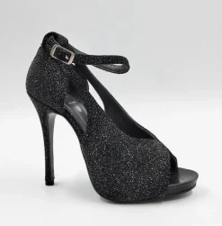 SANDALI MALDIVE GLITTERATO NERO