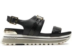 SANDALI MAXI WONDER MINI BORCHIE NERO