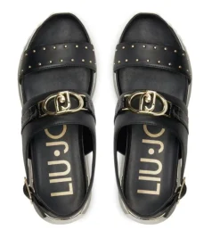 SANDALI MAXI WONDER MINI BORCHIE NERO