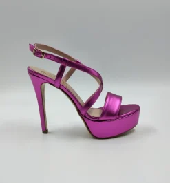 SANDALI METALLIZZATO FUXIA