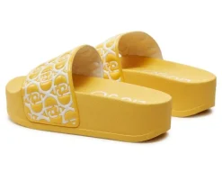 SANDALI MYKONOS CON FASCIA LOGO ALL OVER GIALLO