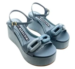 SANDALI PELLE APPLICAZIONE CATENA PLATFORM