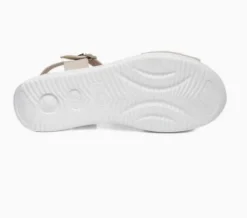 SANDALI PELLE BEIGE APPLICAZIONE METALLICA