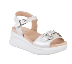 SANDALI PELLE BIANCA APPLICAZIONE METALLICA