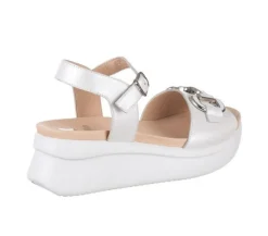 SANDALI PELLE BIANCA APPLICAZIONE METALLICA