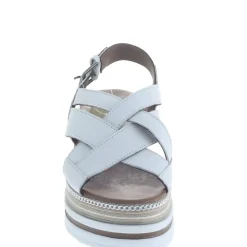 SANDALI PELLE BIANCA CON DETTAGLI CATENA