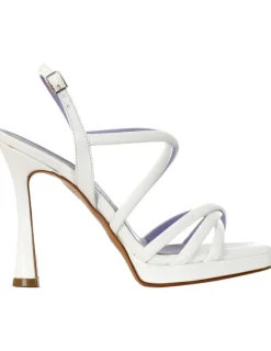 SANDALI PELLE BIANCA INTRECCIO