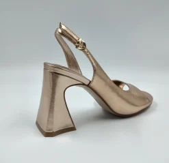 SANDALI PELLE METALLIZZATA PEACH