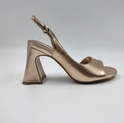 SANDALI PELLE METALLIZZATA PEACH