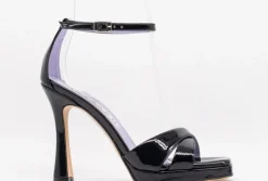 SANDALI PELLE VERNICE NERA