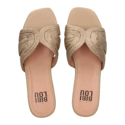 SANDALI PEND EFFETTO INTRECCIATO CON STRASS