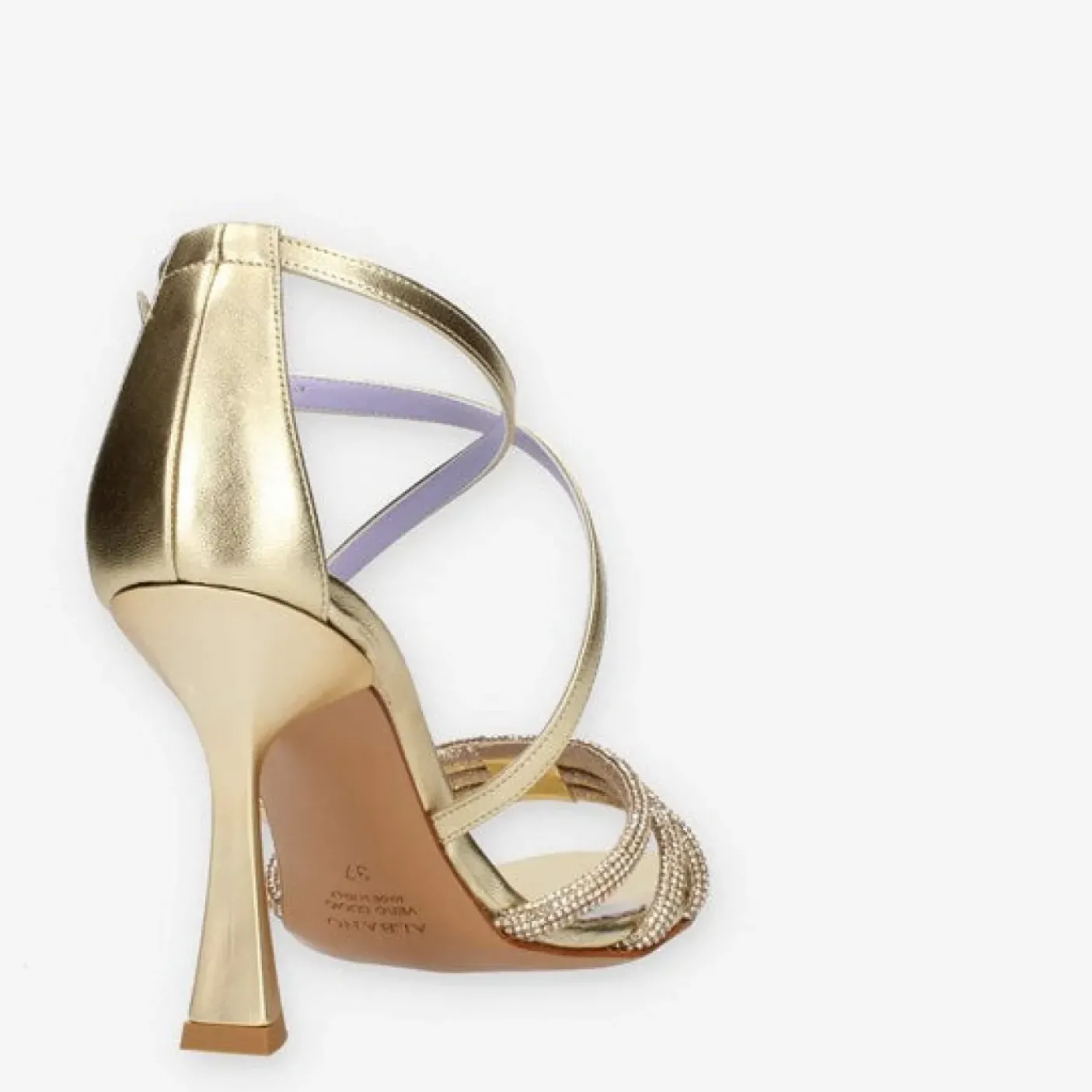 SANDALI PLATINO DETTAGLI FASCE STRASS INCROCIATE