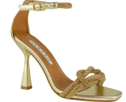 SANDALI PLATINO NODO STRASS PLATINO