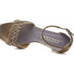 SANDALI RAME MULTI TRECCIA STRASS