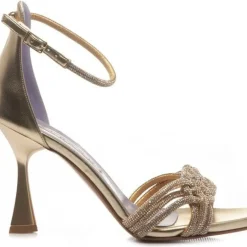 SANDALI RAME MULTI TRECCIA STRASS