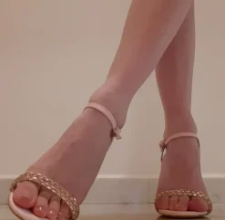 SANDALI RASO E PIETRE ROSA