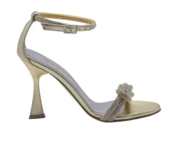 SANDALI STRASS PLATINO NODO