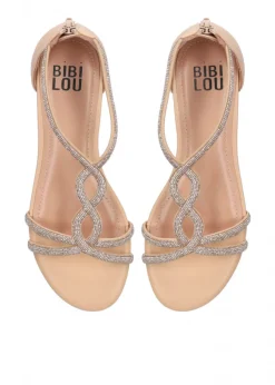 SANDALI TASHA GLITTER NUDE