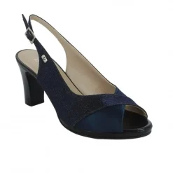 SANDALI TESSUTO E LUX BLU