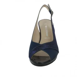 SANDALI TESSUTO E LUX BLU
