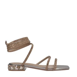 SANDALI TOVINO STRASS BRONZO