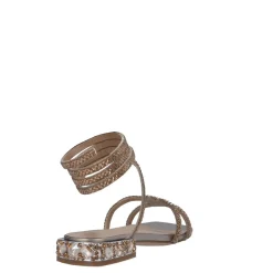 SANDALI TOVINO STRASS BRONZO