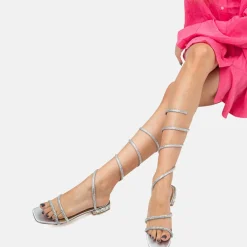 SANDALI TOVINO STRASS SILVER