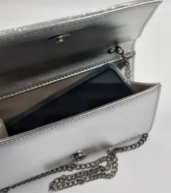 SANDALO PELLE ARGENTO TESSUTO LUX