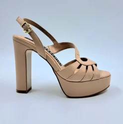SANDALO PELLE MORBIDA PLATEAU NUDE