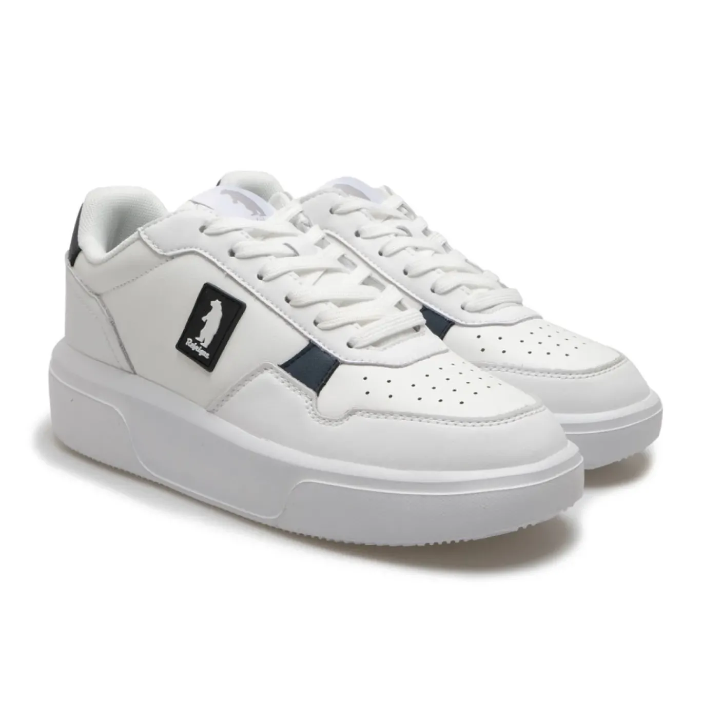 SNEAKERS BIANCA DETTAGLI BLU