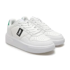 SNEAKERS BIANCA DETTAGLI VERDE