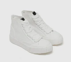 SNEAKERS ALTA COTONE BIANCO
