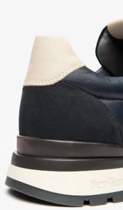 SNEAKERS AROLD PELLE BLU