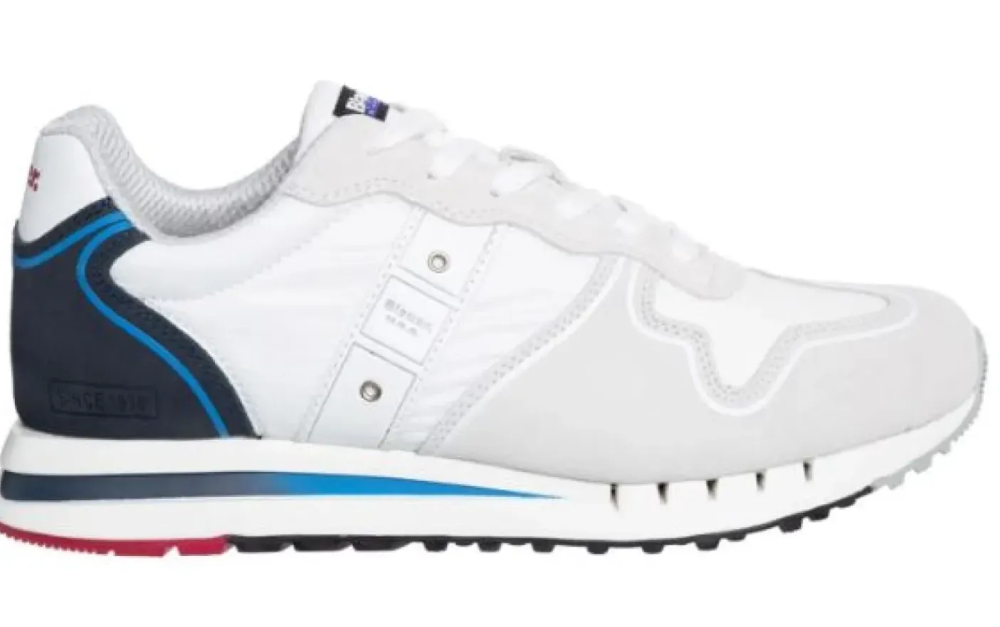 SNEAKERS BIANCA DETTAGLI BLU