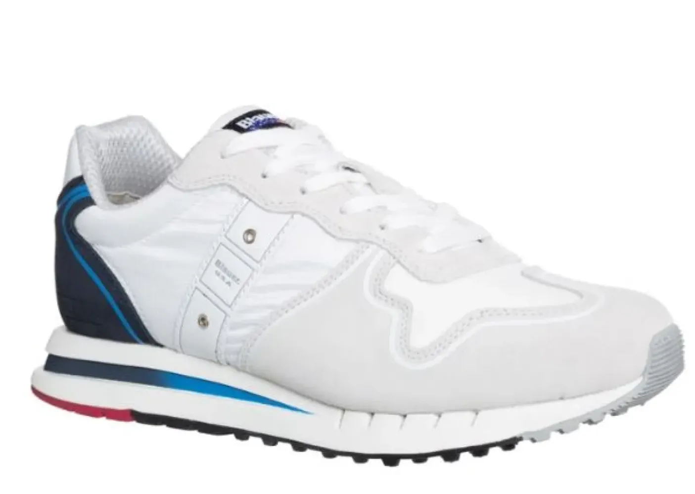 SNEAKERS BIANCA DETTAGLI BLU