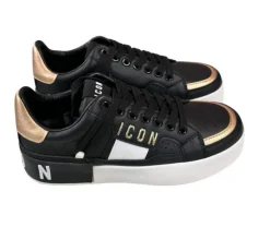 SNEAKERS BLACK ICON DONNA DETTAGLI GOLD