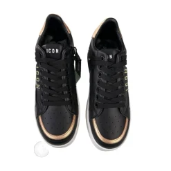 SNEAKERS BLACK ICON DONNA DETTAGLI GOLD