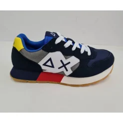 SNEAKERS BOY'S JAKI TRICOLORS NAVY BLUE