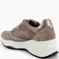 SNEAKERS CAMOSCIO E PELLE