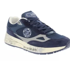 SNEAKERS CAMOSCIO TESSUTO BLU