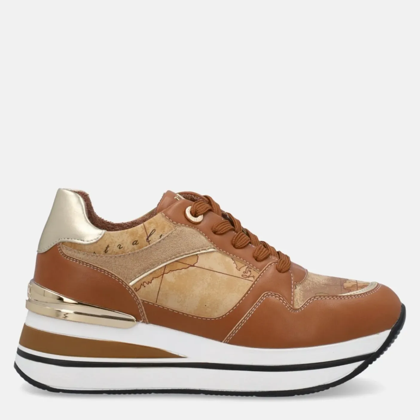 SNEAKERS GEO CUOIO DETTAGLI GOLD