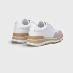 SNEAKERS IN SUEDE E NYLON BIANCO