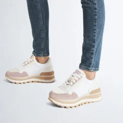 SNEAKERS IN SUEDE E NYLON BIANCO